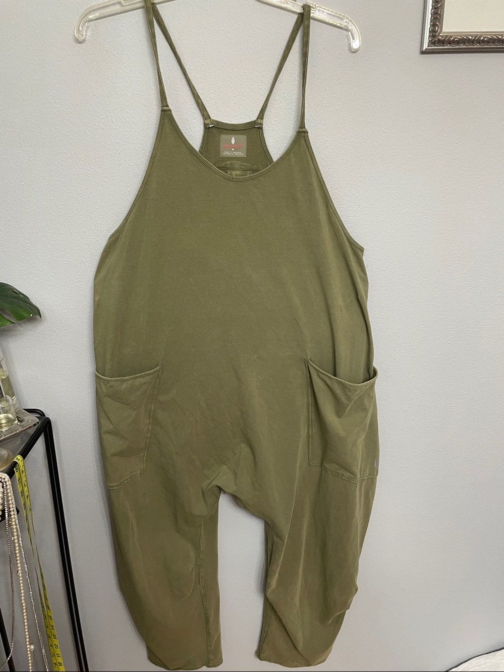 FP MOVEMENT by FREE PEOPLE Hot Shot Onesie in Army Green size M